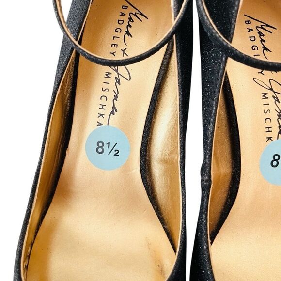 MARK JAMES by BADGLEY MISCHKA Glitter Rhinestone High Heel Pumps
Black sz 8.5. - Picture 4 of 9